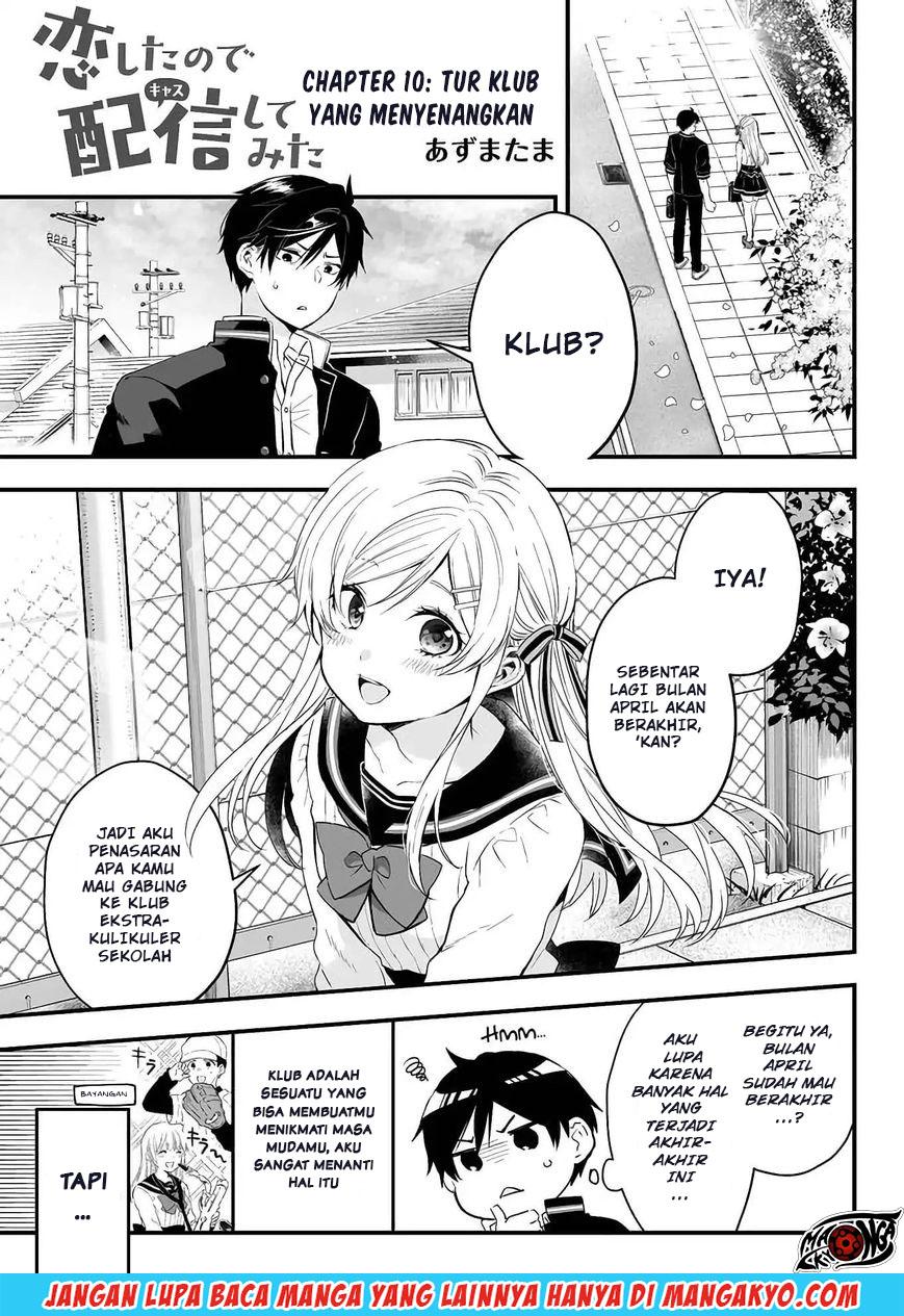 Koi Shita no de, Haishin Shite Mita Chapter 10 - halaman 1