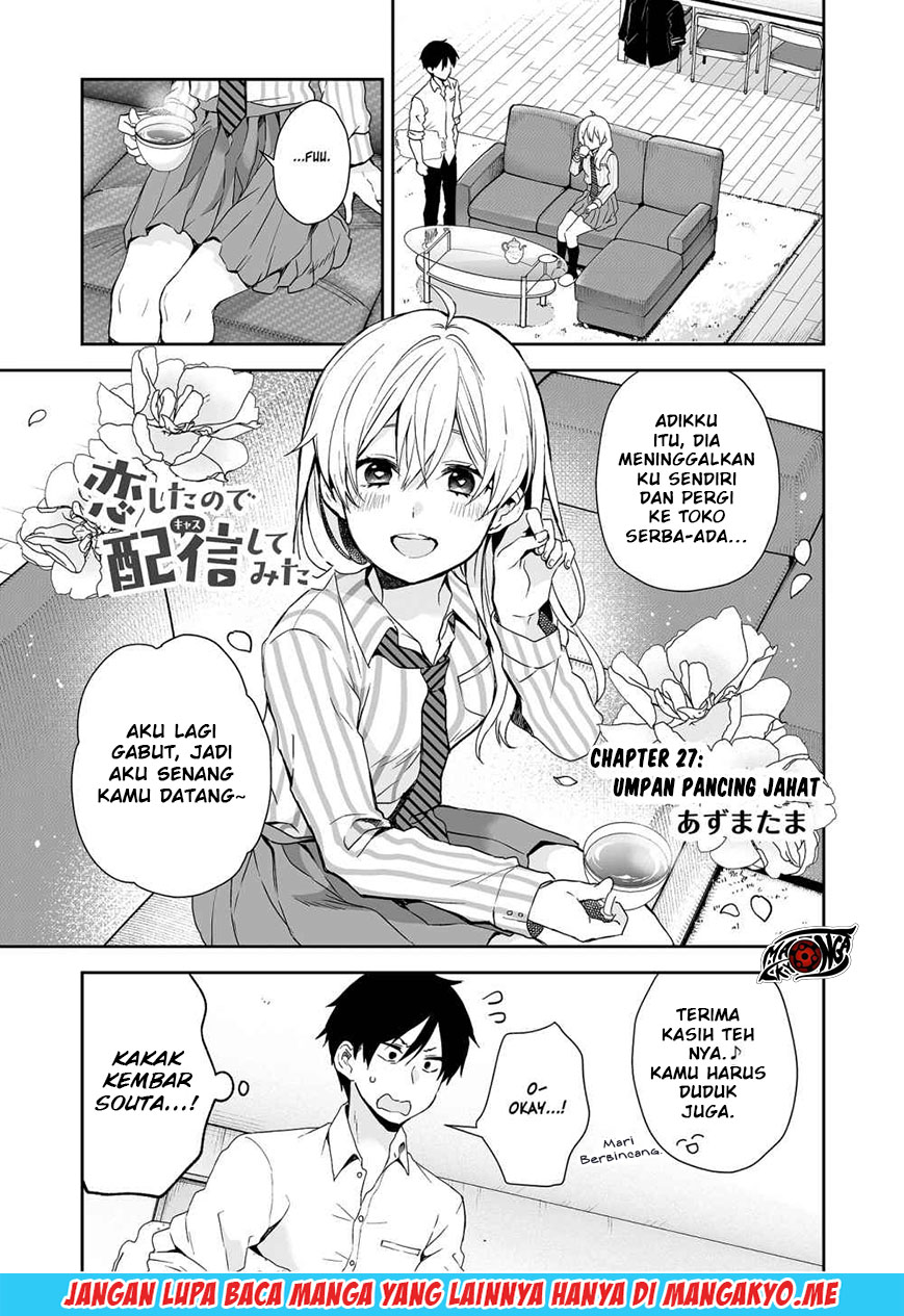 Koi Shita no de, Haishin Shite Mita Chapter 27 - halaman 1