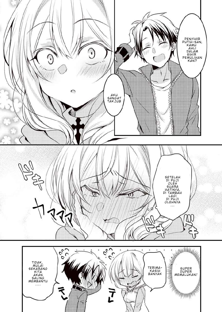 Kokoro ga Yomareru Kenshi-san to Shiro Madoushi-san no Hanashi Chapter 2 - halaman 5