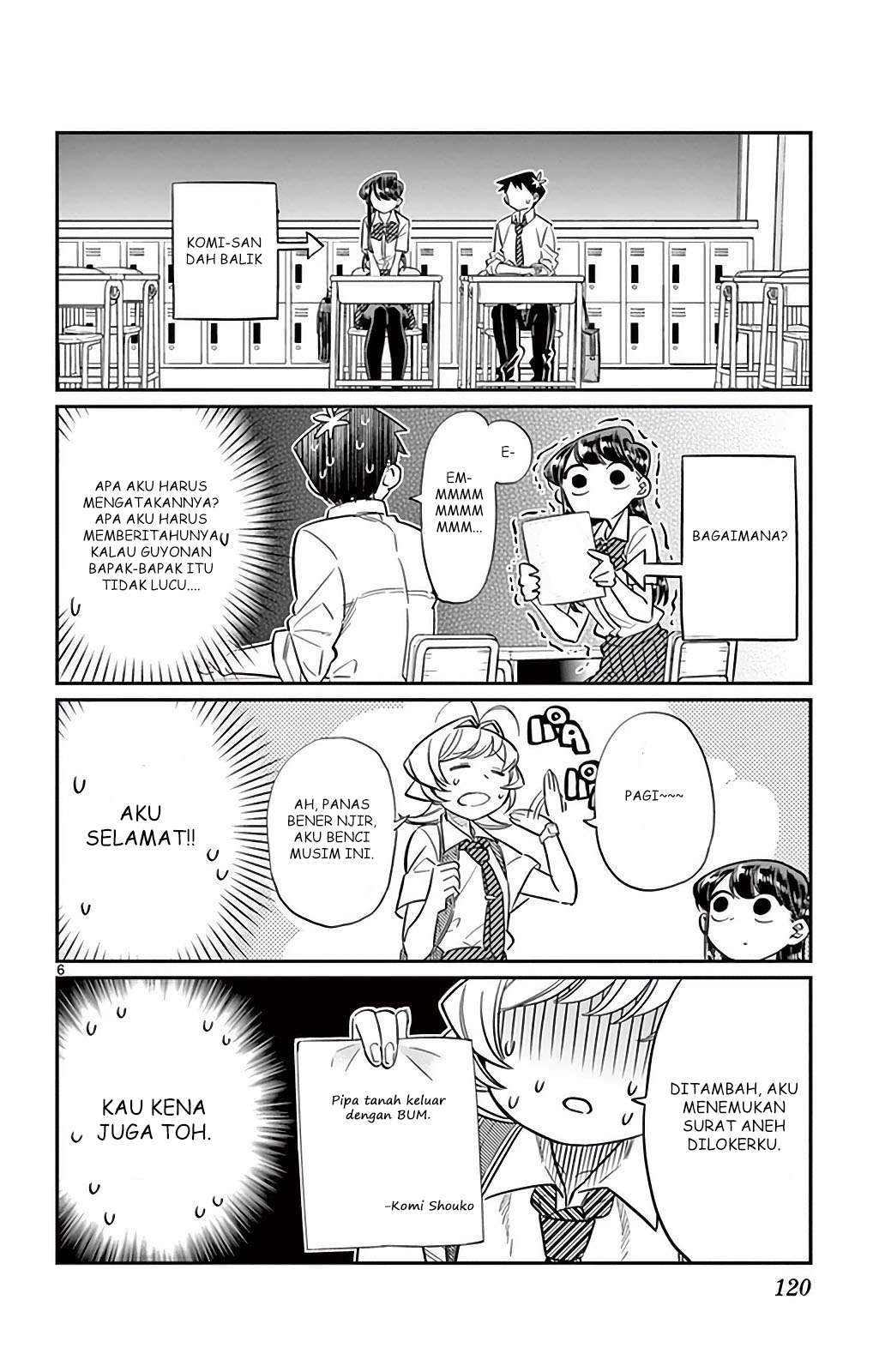 Komi-san wa Komyushou Desu Chapter 29 - halaman 6