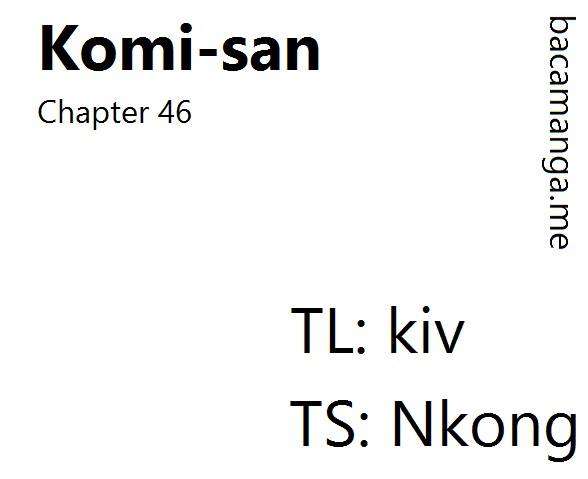 Komi-san wa Komyushou Desu Chapter 47.5 - halaman 1