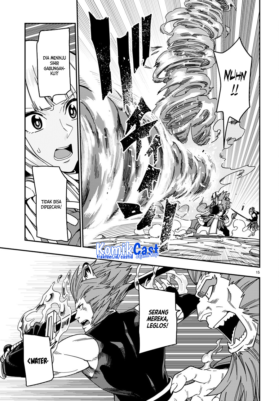 Konjiki no Moji Tsukai: Yuusha Yonin ni Makikomareta Unique Cheat Chapter 89 - halaman 15