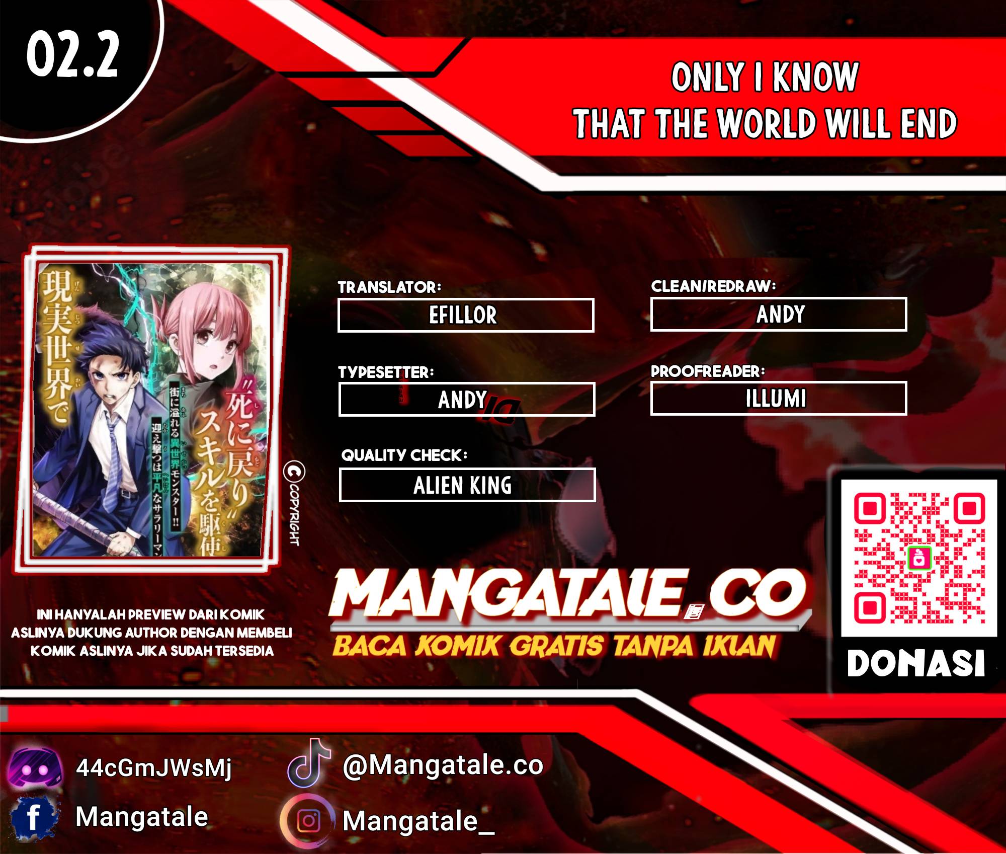 Kono Sekai ga Izure Horobu Koto wo, Ore dake ga Shitte Iru Chapter 2.2 - halaman 1