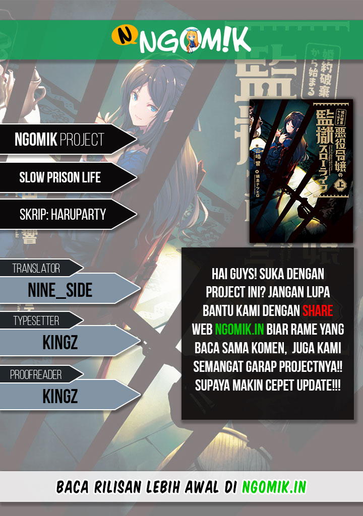 Konyaku Haki kara Hajimaru Akuyaku Reijou no Kangoku Slow Life Chapter 1.1 - halaman 1