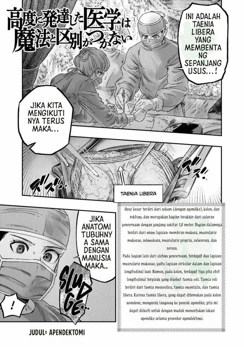 Koudou ni Hattatsu Shita Igaku wa Mahou to Kubetsu ga Tsukanai Chapter 18 - halaman 1