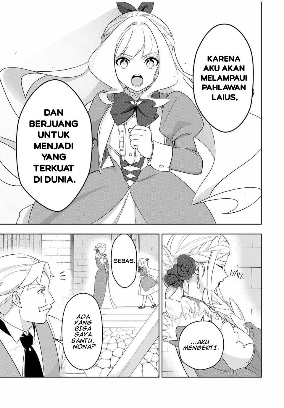Koujo Tensei: Densetsu no Daimadoushi (♂), Himekishi to Narite Densetsu no Reijou Kishidan wo Tsukuri Musou suru Chapter 1 - halaman 46