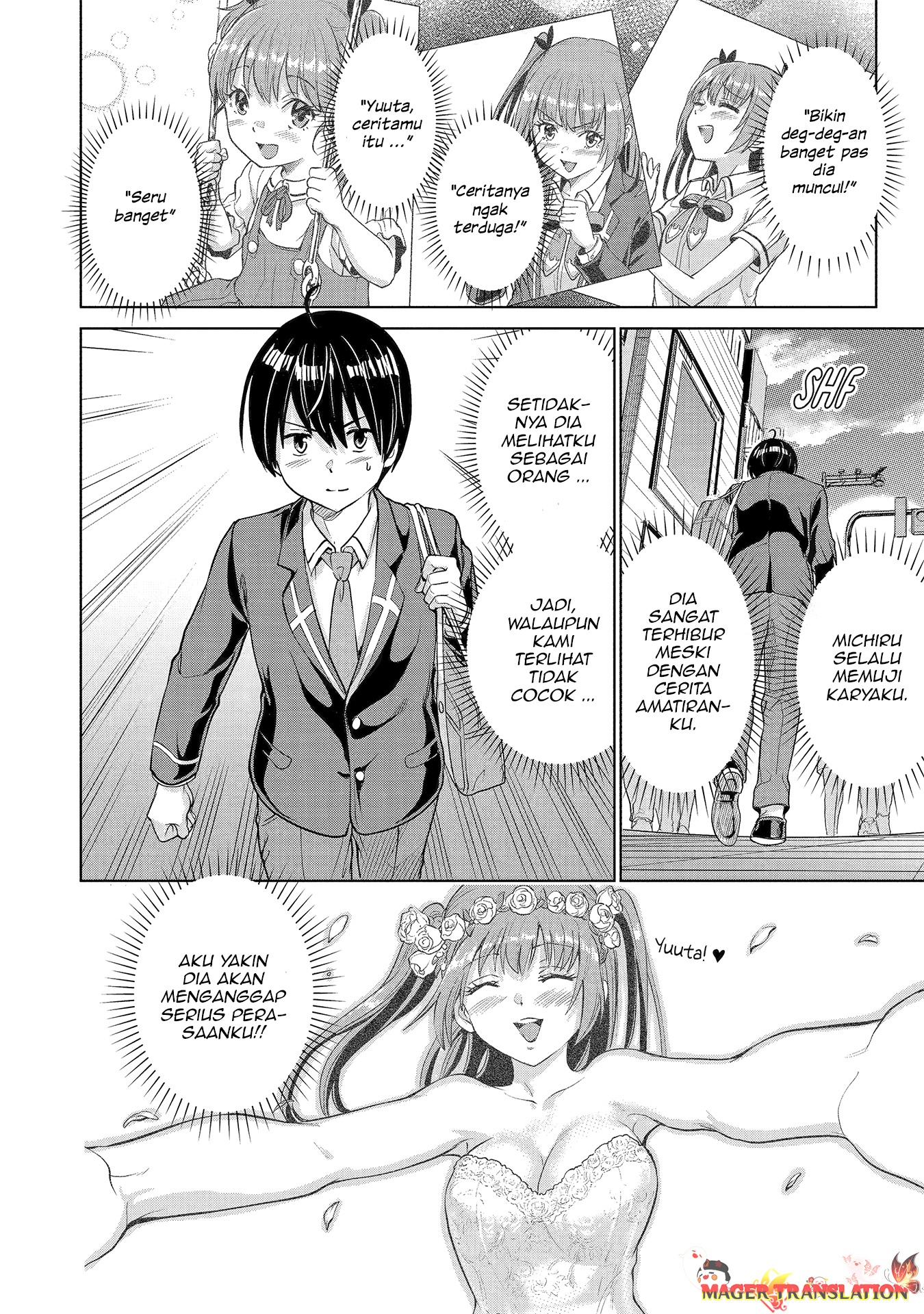 Koukousei Web Sakka no Mote Seikatsu "Anta ga Kami Sakka na Wakenai desho" to Boku wo Futta Osananajimi ga Koukai shiteru kedo Mou Osoi Chapter 1.1 - halaman 15
