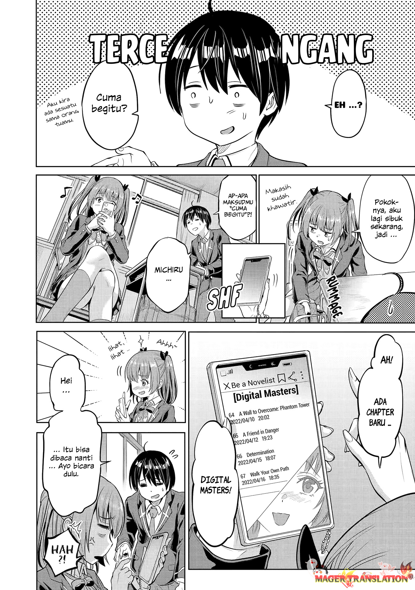 Koukousei Web Sakka no Mote Seikatsu "Anta ga Kami Sakka na Wakenai desho" to Boku wo Futta Osananajimi ga Koukai shiteru kedo Mou Osoi Chapter 1.1 - halaman 18