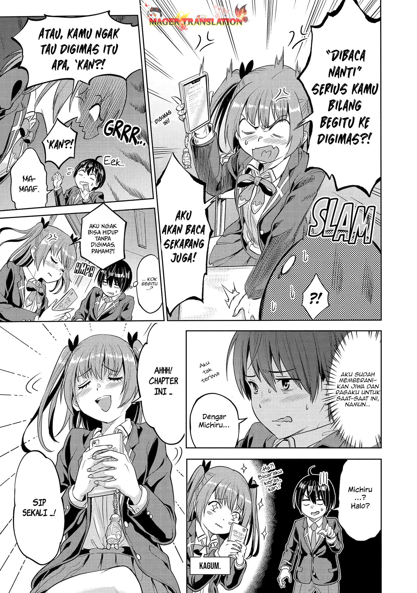 Koukousei Web Sakka no Mote Seikatsu "Anta ga Kami Sakka na Wakenai desho" to Boku wo Futta Osananajimi ga Koukai shiteru kedo Mou Osoi Chapter 1.1 - halaman 19