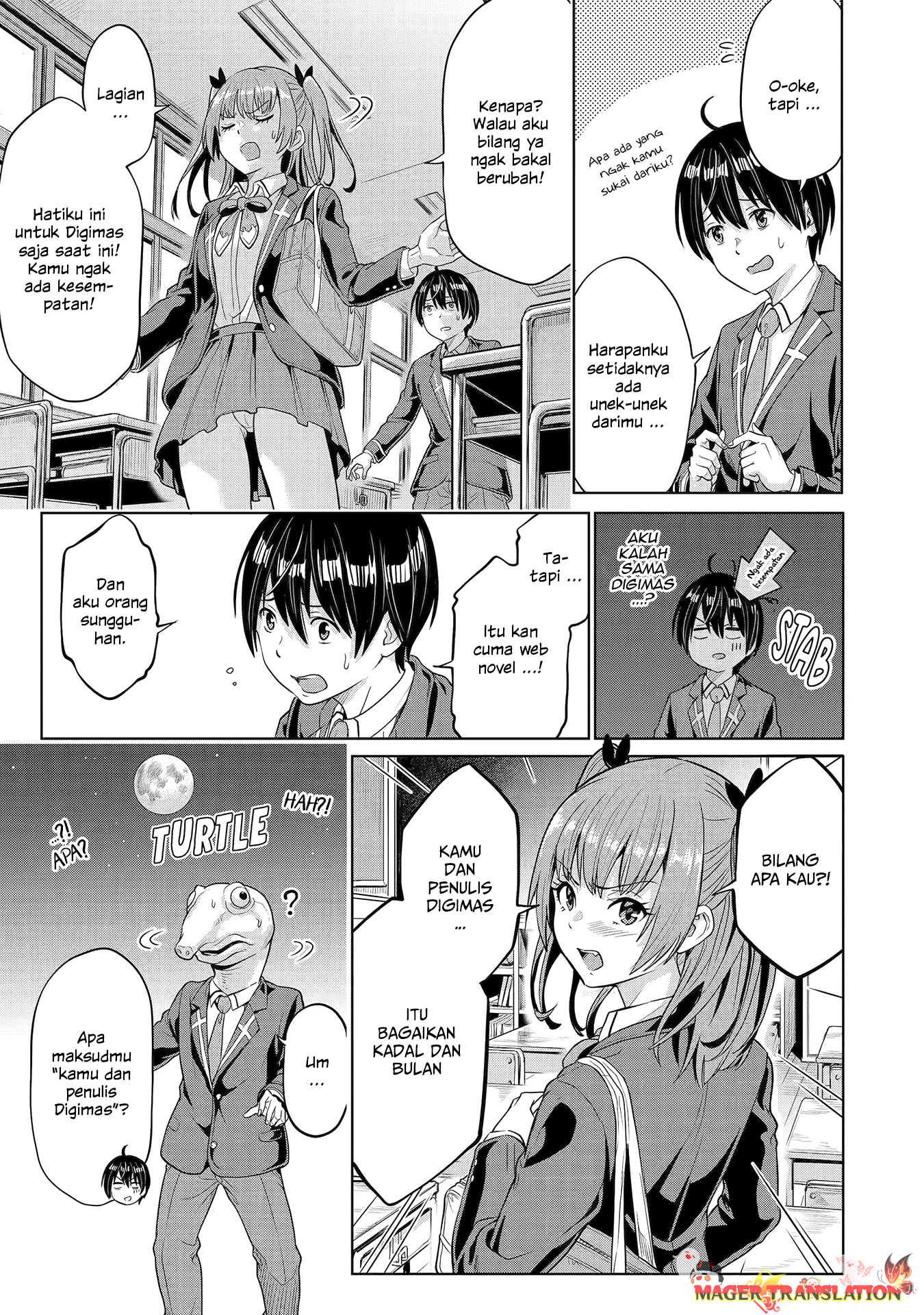 Koukousei Web Sakka no Mote Seikatsu "Anta ga Kami Sakka na Wakenai desho" to Boku wo Futta Osananajimi ga Koukai shiteru kedo Mou Osoi Chapter 1.1 - halaman 21
