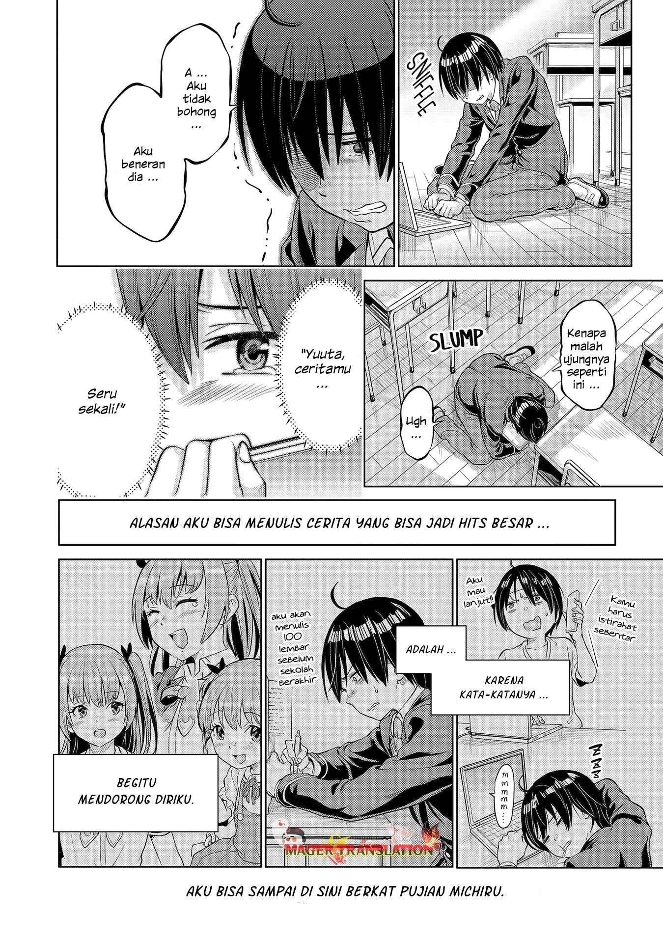 Koukousei Web Sakka no Mote Seikatsu "Anta ga Kami Sakka na Wakenai desho" to Boku wo Futta Osananajimi ga Koukai shiteru kedo Mou Osoi Chapter 1.1 - halaman 28