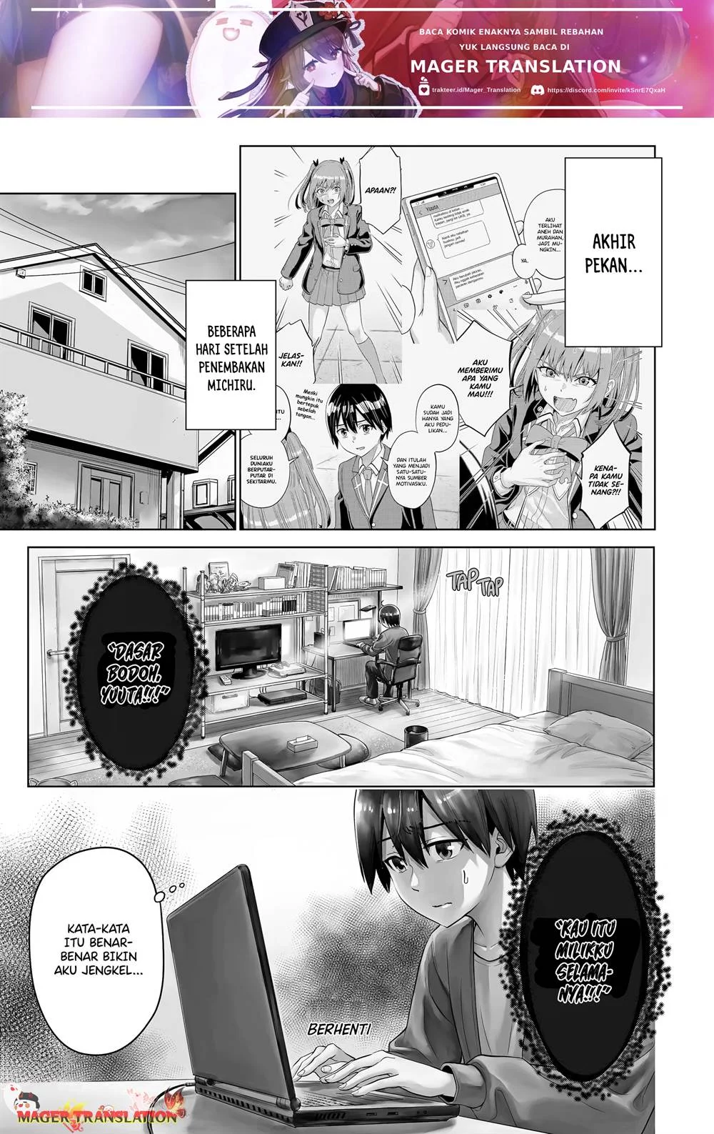 Koukousei Web Sakka no Mote Seikatsu "Anta ga Kami Sakka na Wakenai desho" to Boku wo Futta Osananajimi ga Koukai shiteru kedo Mou Osoi Chapter 14 - halaman 2