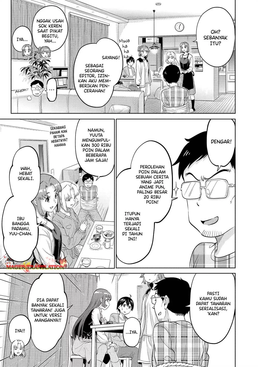 Koukousei Web Sakka no Mote Seikatsu "Anta ga Kami Sakka na Wakenai desho" to Boku wo Futta Osananajimi ga Koukai shiteru kedo Mou Osoi Chapter 15 - halaman 8