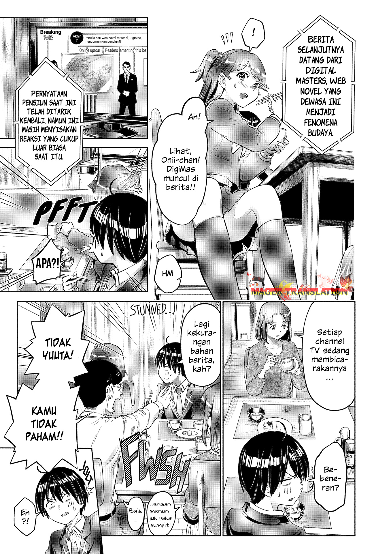Koukousei Web Sakka no Mote Seikatsu "Anta ga Kami Sakka na Wakenai desho" to Boku wo Futta Osananajimi ga Koukai shiteru kedo Mou Osoi Chapter 2 - halaman 8