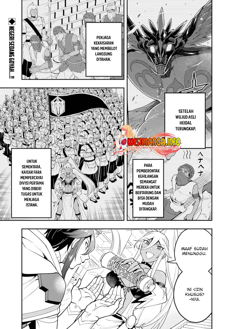 Kouryakuhon o Kushi Suru Saikyou no Mahoutsukai ~”meirei sa sero” to wa Iwa Senai Oreryuu Mao Tobatsu Saizen Ruuto ~ Chapter 28 - halaman 2