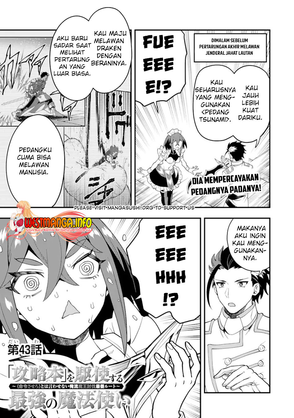 Kouryakuhon o Kushi Suru Saikyou no Mahoutsukai ~”meirei sa sero” to wa Iwa Senai Oreryuu Mao Tobatsu Saizen Ruuto ~ Chapter 43.1 - halaman 2