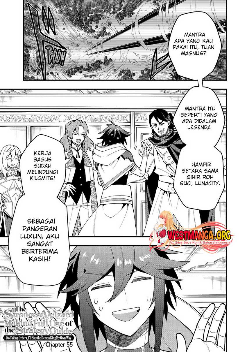 Kouryakuhon o Kushi Suru Saikyou no Mahoutsukai ~”meirei sa sero” to wa Iwa Senai Oreryuu Mao Tobatsu Saizen Ruuto ~ Chapter 55 - halaman 2
