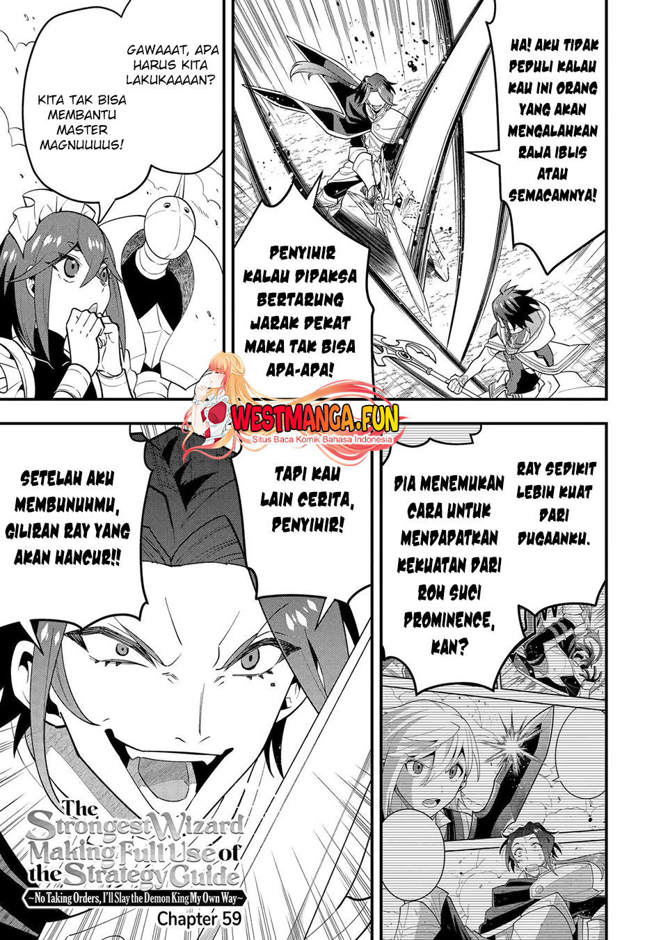 Kouryakuhon o Kushi Suru Saikyou no Mahoutsukai ~”meirei sa sero” to wa Iwa Senai Oreryuu Mao Tobatsu Saizen Ruuto ~ Chapter 59 - halaman 2
