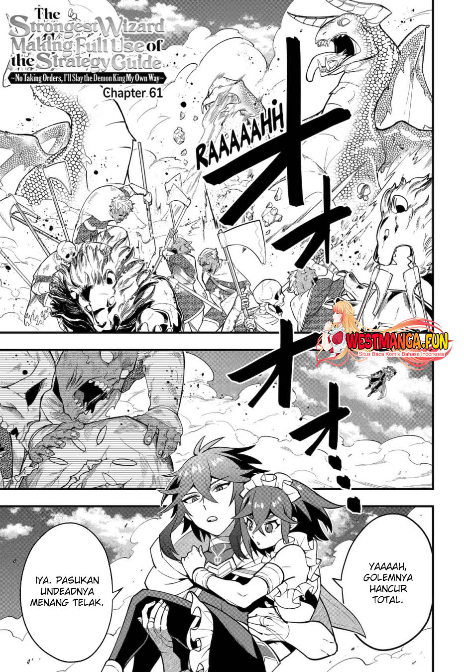 Kouryakuhon o Kushi Suru Saikyou no Mahoutsukai ~”meirei sa sero” to wa Iwa Senai Oreryuu Mao Tobatsu Saizen Ruuto ~ Chapter 61 - halaman 2