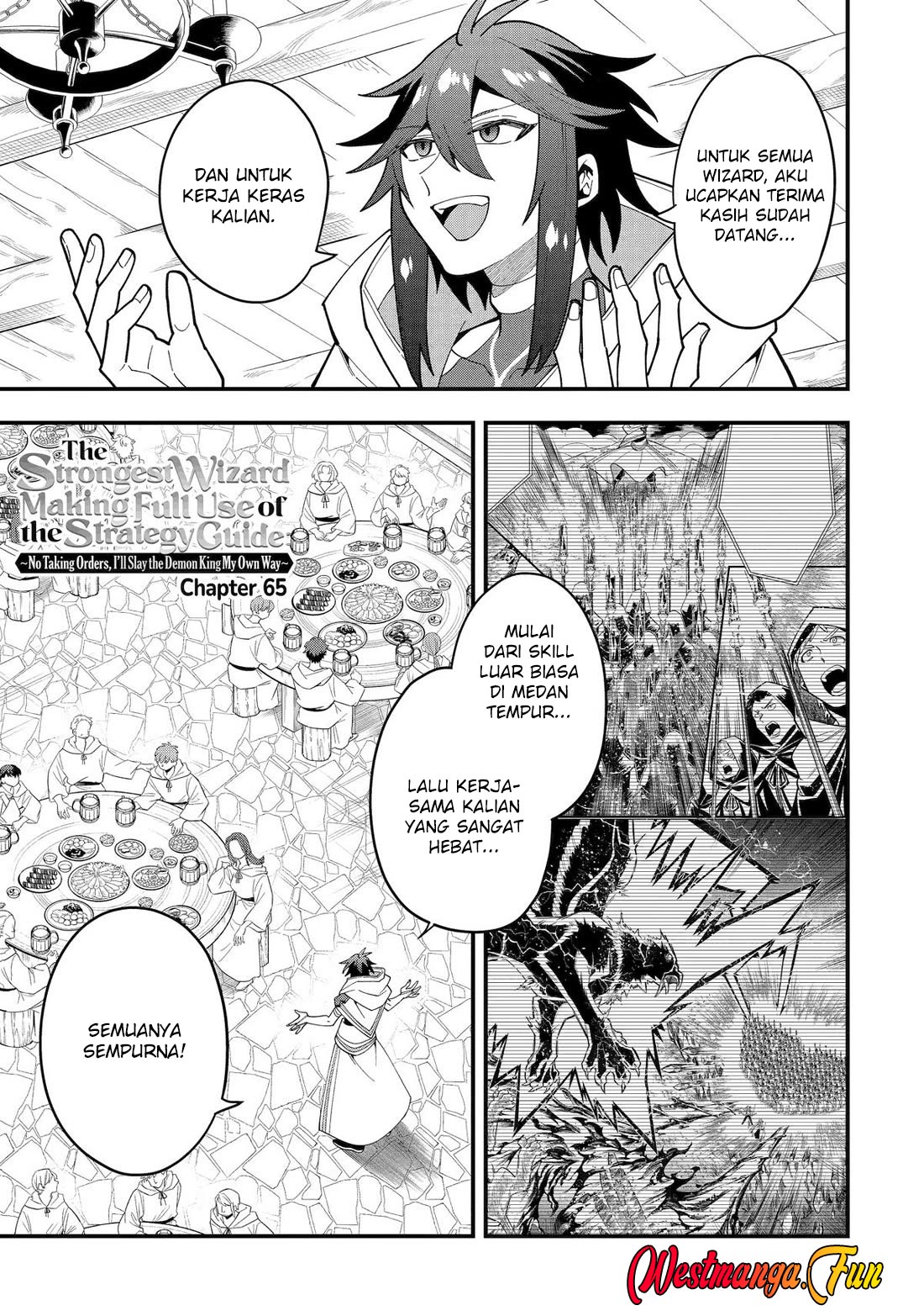 Kouryakuhon o Kushi Suru Saikyou no Mahoutsukai ~”meirei sa sero” to wa Iwa Senai Oreryuu Mao Tobatsu Saizen Ruuto ~ Chapter 65 - halaman 2