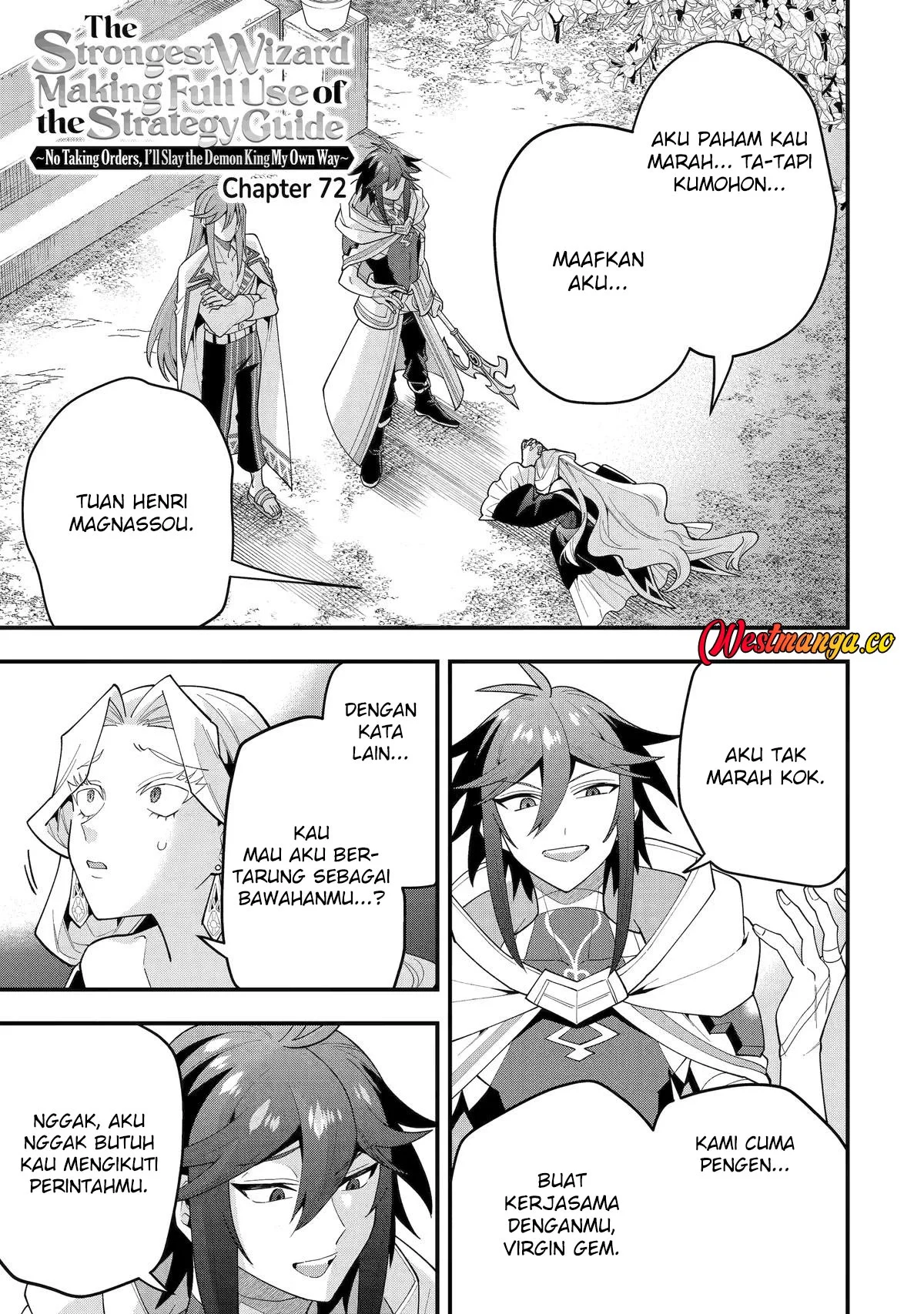 Kouryakuhon o Kushi Suru Saikyou no Mahoutsukai ~”meirei sa sero” to wa Iwa Senai Oreryuu Mao Tobatsu Saizen Ruuto ~ Chapter 72 - halaman 2