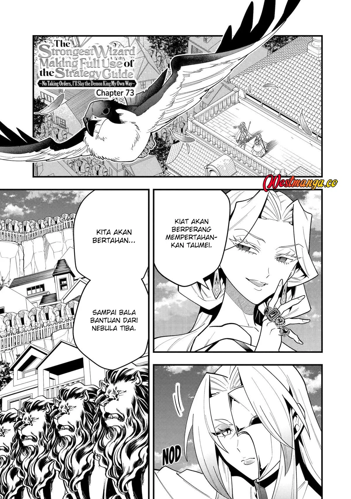Kouryakuhon o Kushi Suru Saikyou no Mahoutsukai ~”meirei sa sero” to wa Iwa Senai Oreryuu Mao Tobatsu Saizen Ruuto ~ Chapter 73 - halaman 2