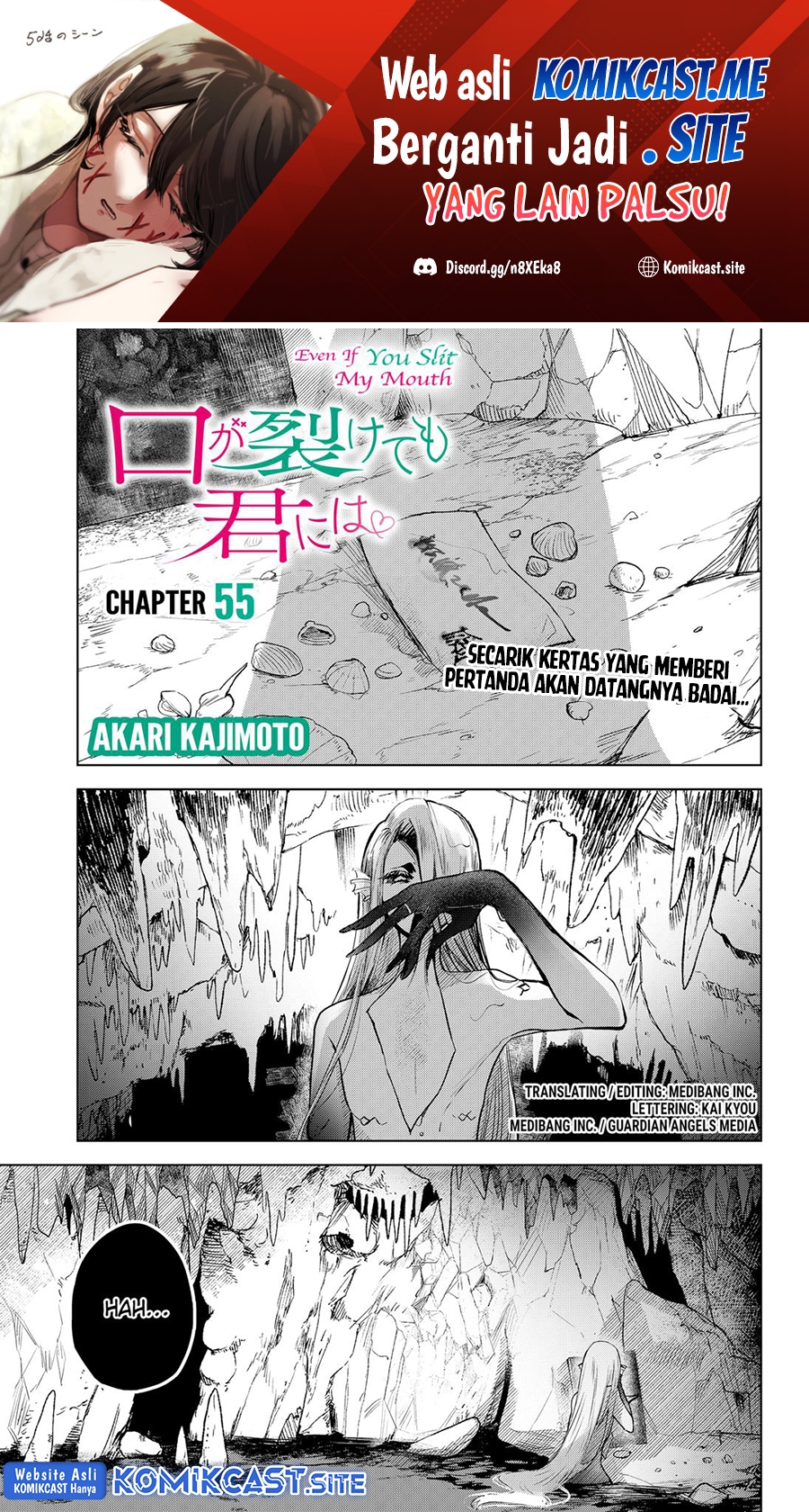Kuchi ga Saketemo Kimi ni wa Chapter 55 - halaman 2