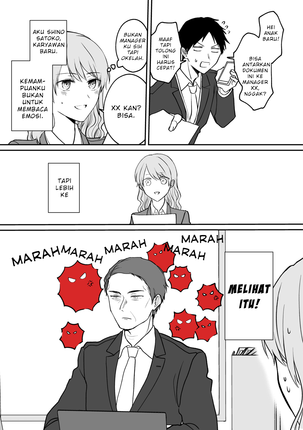 Kuki ga “yomeru” shunnyushain to buaiso na sempai no hanashi Chapter 3 - halaman 1