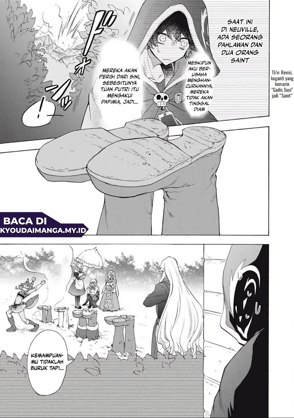 "Kukuku....... Yatsu wa Shitennou no Naka demo Saijaku" to Kaiko sareta Ore, Naze ka Yuusha to Seijo no Shishou ni Naru Chapter 12.1 - halaman 5
