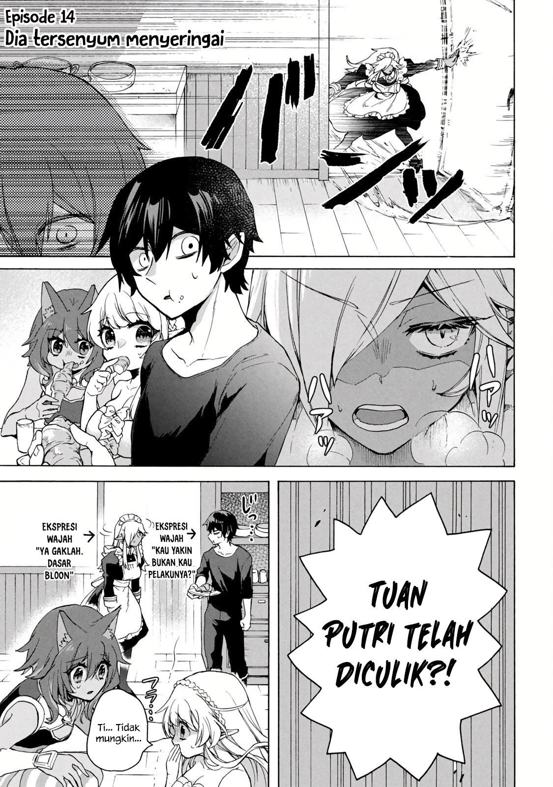 "Kukuku....... Yatsu wa Shitennou no Naka demo Saijaku" to Kaiko sareta Ore, Naze ka Yuusha to Seijo no Shishou ni Naru Chapter 14.1 - halaman 2