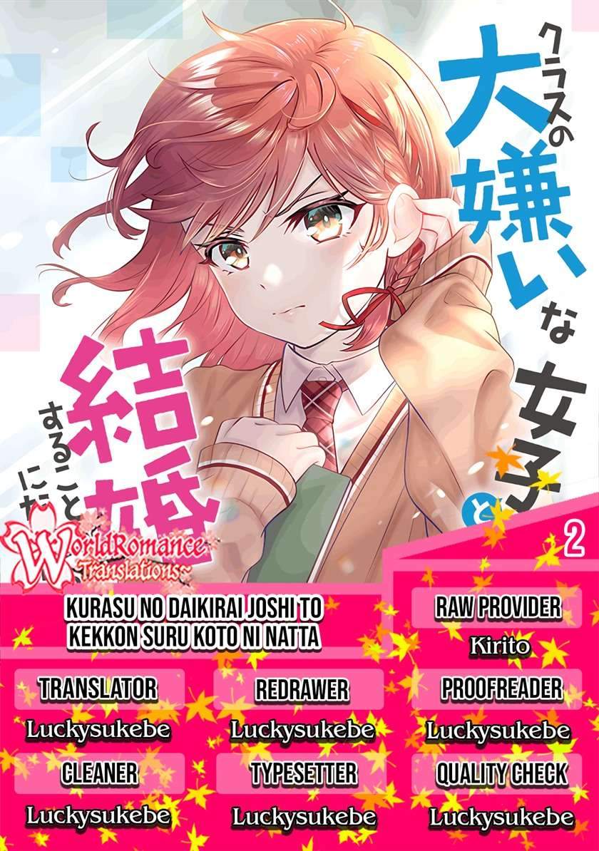 Kurasu no Daikirai na Joshi to Kekkon Suru Koto ni Natta Chapter 2 - halaman 1