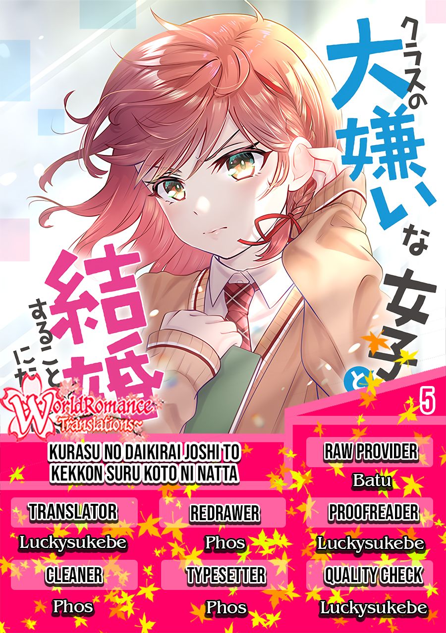 Kurasu no Daikirai na Joshi to Kekkon Suru Koto ni Natta Chapter 5 - halaman 1