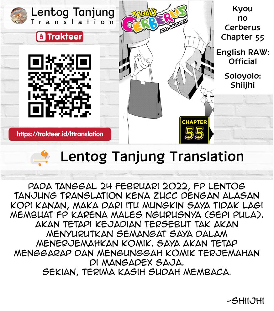 Kyou no Cerberus Chapter 55 - halaman 44