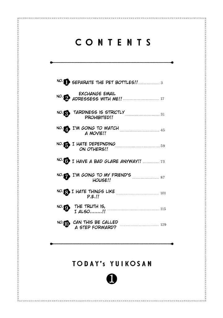 Kyou no Yuiko-san Chapter 1 - halaman 4