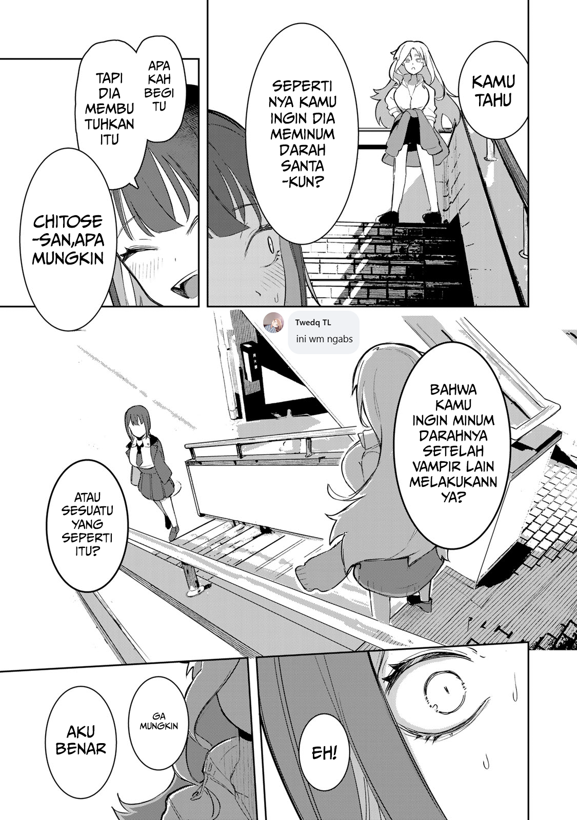 Kyuuketsuki-san wa Chitoraretai Chapter 4 - halaman 17