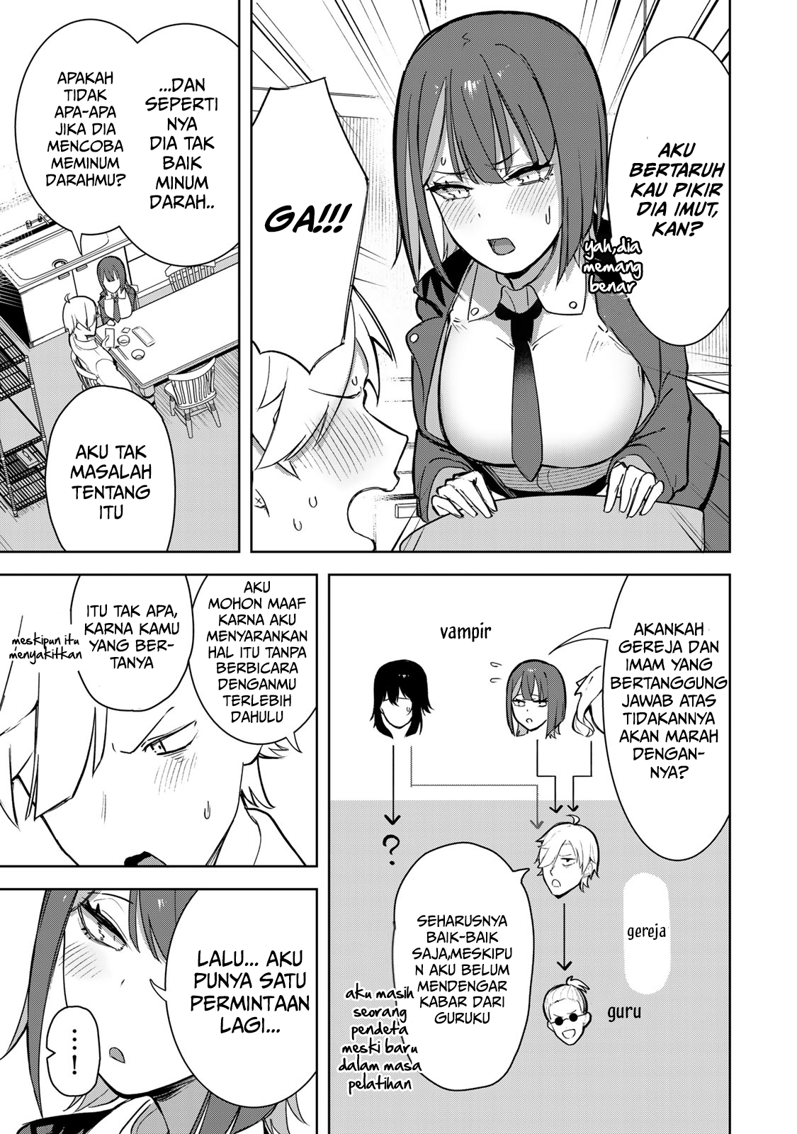Kyuuketsuki-san wa Chitoraretai Chapter 5 - halaman 3