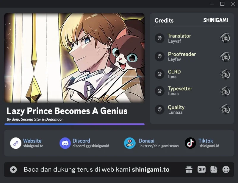 Lazy Prince Becomes a Genius Chapter 146 - halaman 1