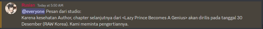 Lazy Prince Becomes a Genius Chapter 77.5 - halaman 1