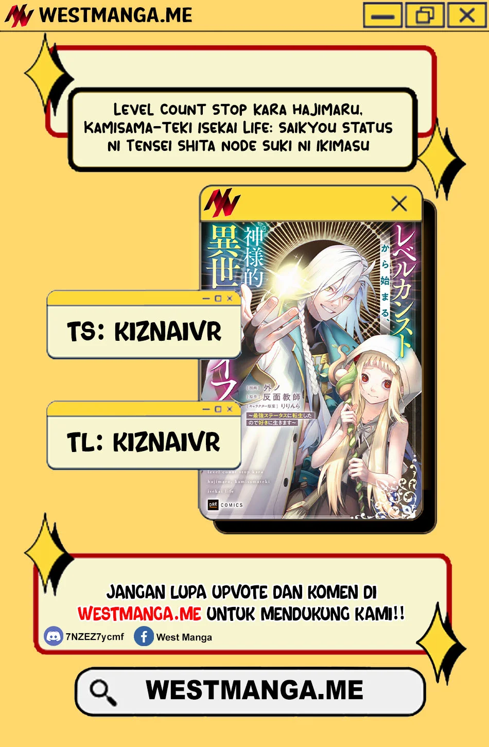 Level Count Stop kara Hajimaru, Kamisama-teki Isekai Life: Saikyou Status ni Tensei shita node Suki ni Ikimasu Chapter 1 - halaman 1