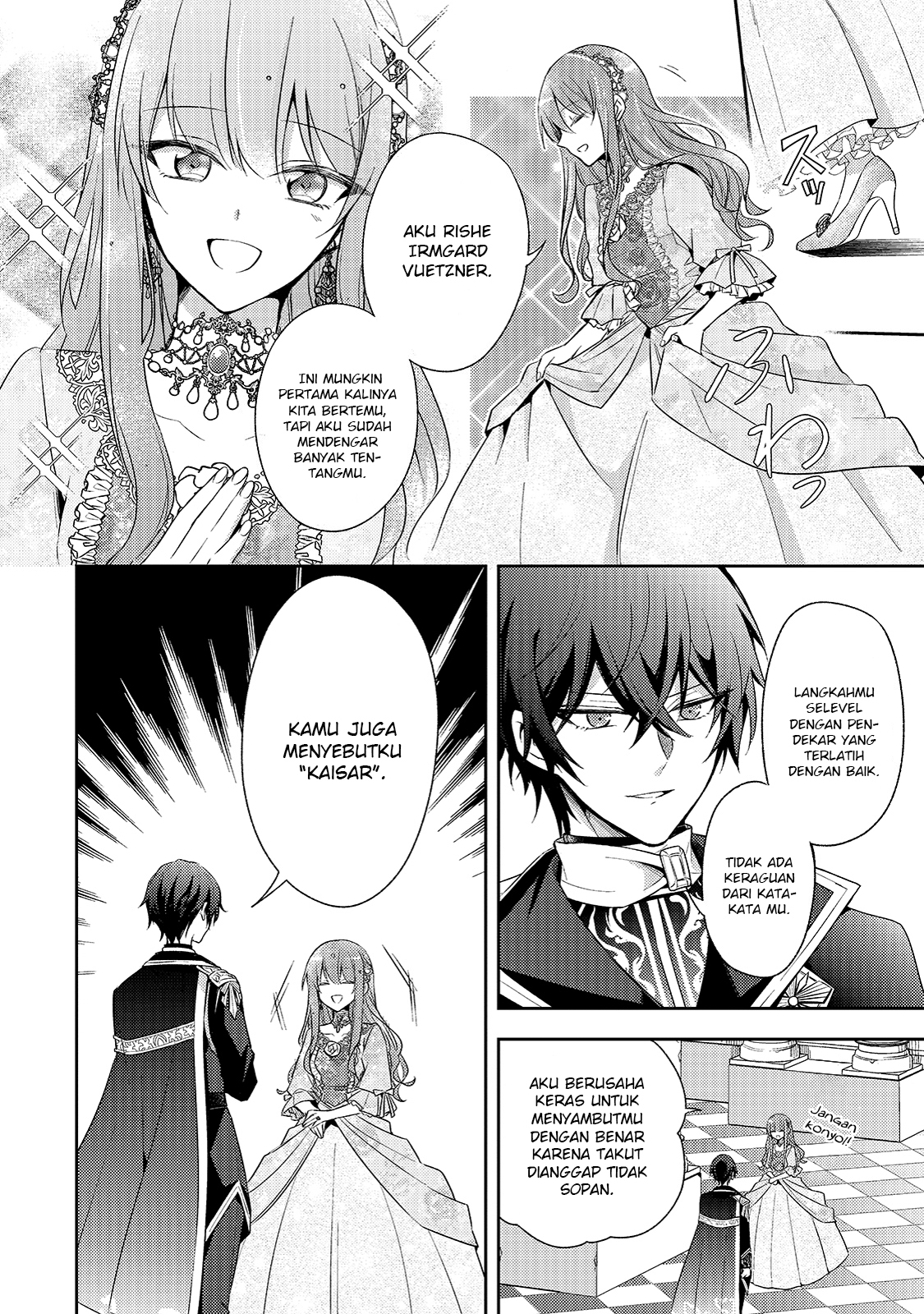 Loop 7-kaime no Akuyaku Reijou wa, Moto Tekikoku de Jiyuu Kimama na Hanayome Seikatsu wo Mankitsu suru Chapter 1 - halaman 22