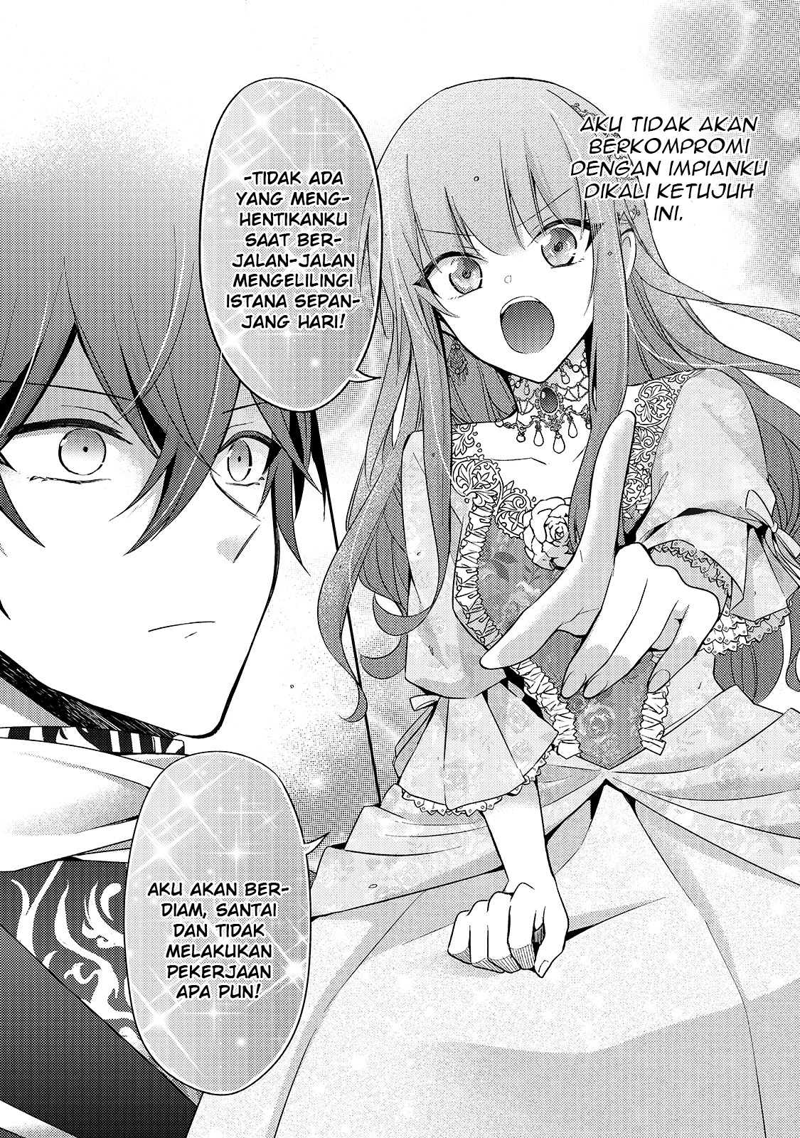 Loop 7-kaime no Akuyaku Reijou wa, Moto Tekikoku de Jiyuu Kimama na Hanayome Seikatsu wo Mankitsu suru Chapter 2 - halaman 16