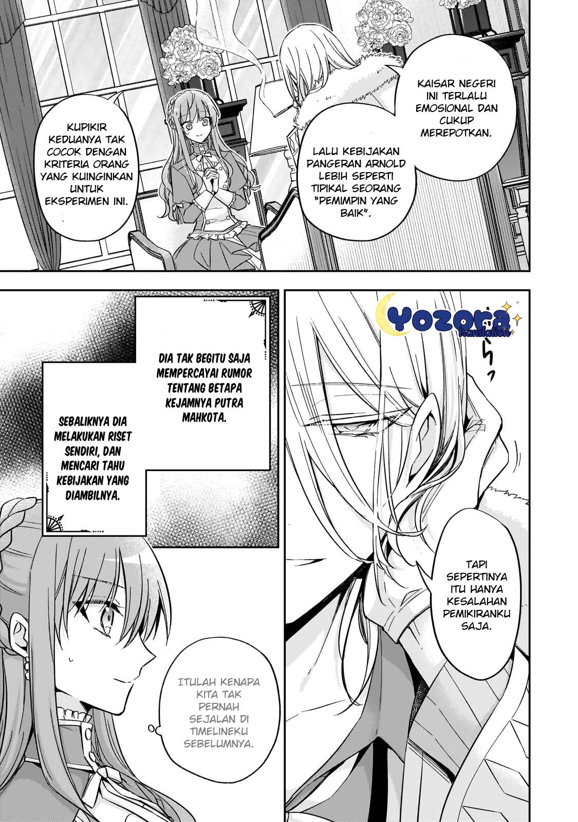 Loop 7-kaime no Akuyaku Reijou wa, Moto Tekikoku de Jiyuu Kimama na Hanayome Seikatsu wo Mankitsu suru Chapter 25 - halaman 4