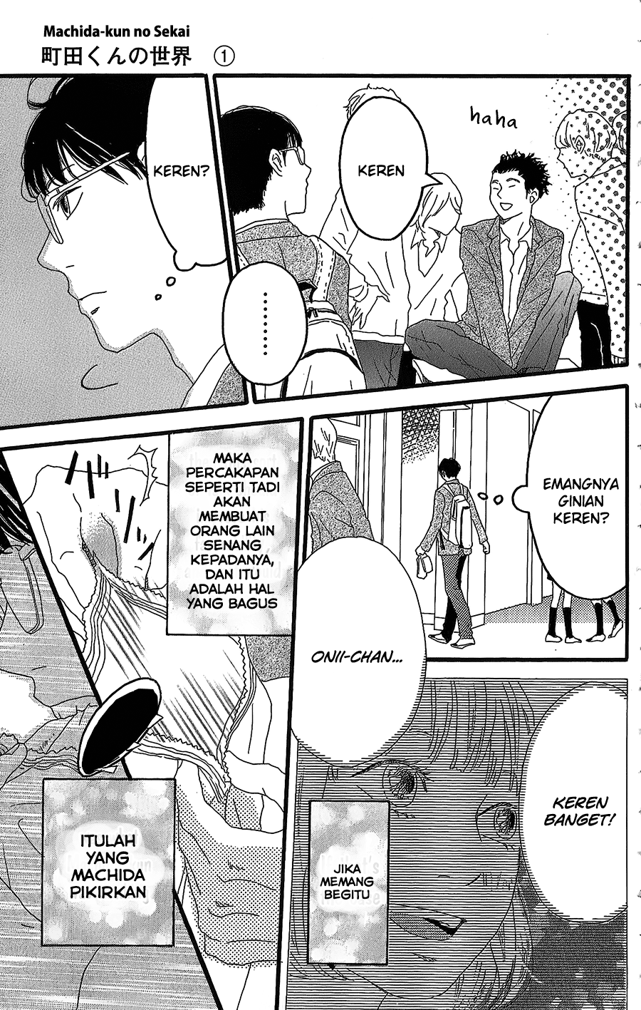 Machida-kun no Sekai Chapter 1 - halaman 24