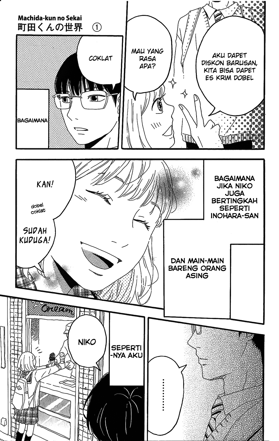 Machida-kun no Sekai Chapter 2 - halaman 28
