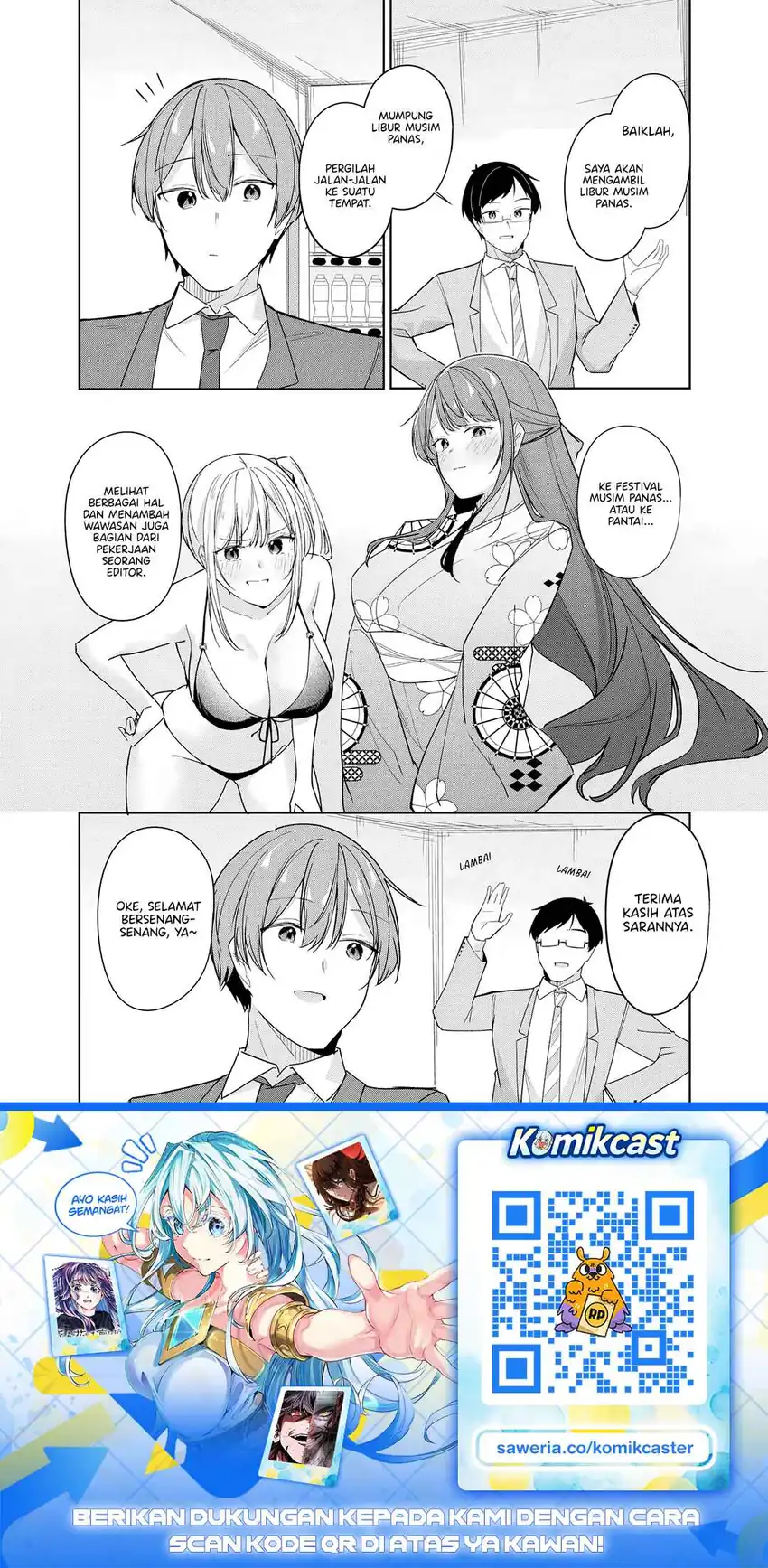 Madogiwa Henshuu to Baka ni Sareta Ore ga, Futago JK to Doukyo suru Koto ni Natta Chapter 14.1 - halaman 13