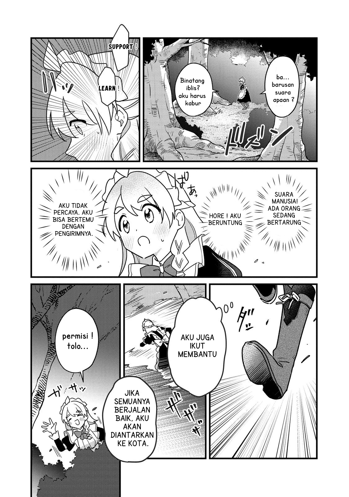MAIDes: Maid, Jigoku no Senjou ni Tensou sareru. Koyuu no Gomi Shuushuu Mahou de, Saijaku Class no Mama Jinrui Saikyou ni. @comic Chapter 1 - halaman 24