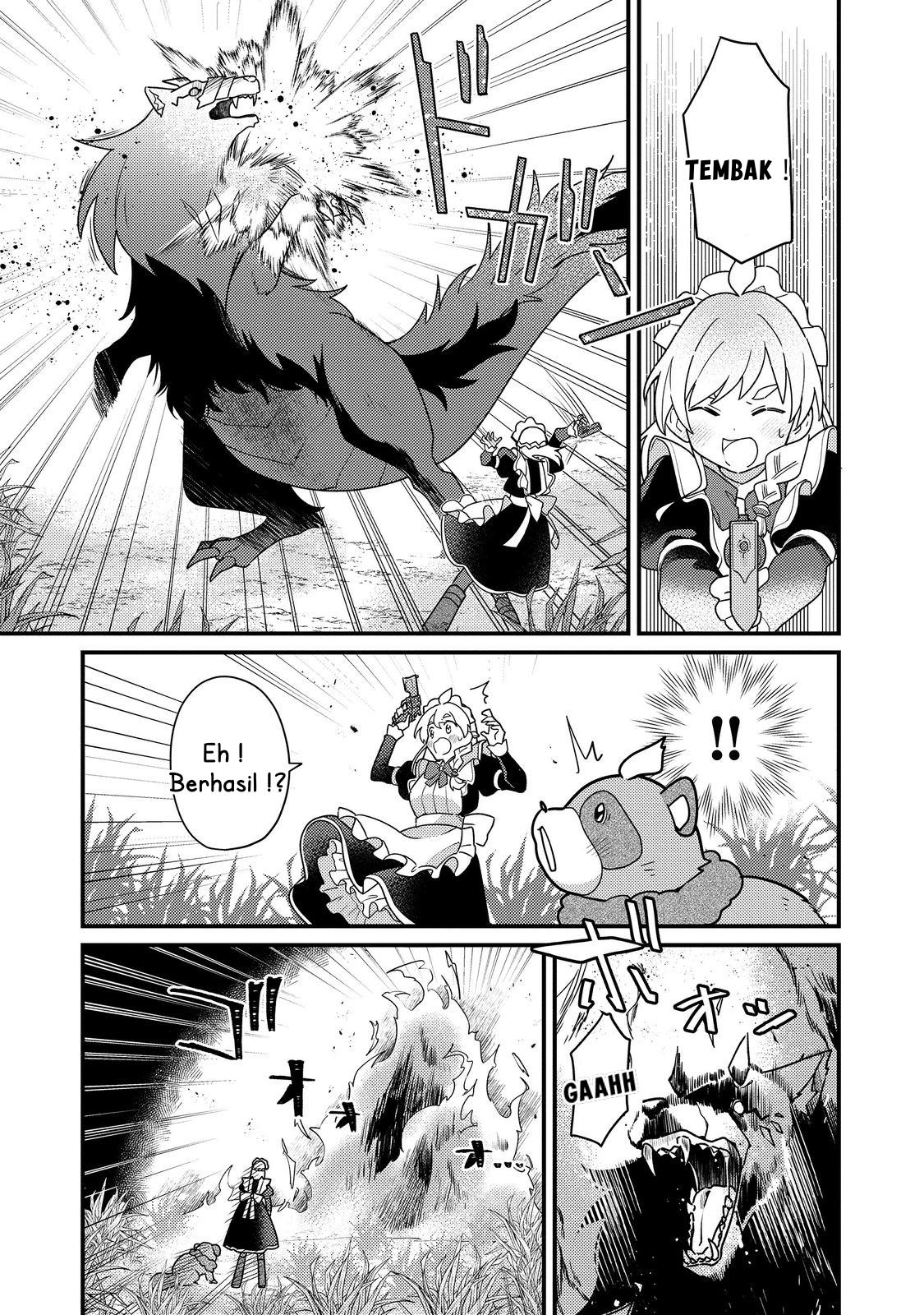 MAIDes: Maid, Jigoku no Senjou ni Tensou sareru. Koyuu no Gomi Shuushuu Mahou de, Saijaku Class no Mama Jinrui Saikyou ni. @comic Chapter 1 - halaman 36