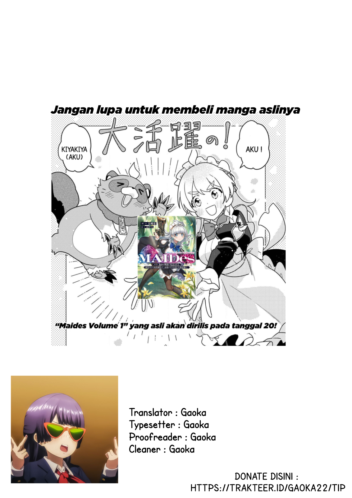 MAIDes: Maid, Jigoku no Senjou ni Tensou sareru. Koyuu no Gomi Shuushuu Mahou de, Saijaku Class no Mama Jinrui Saikyou ni. @comic Chapter 1 - halaman 39