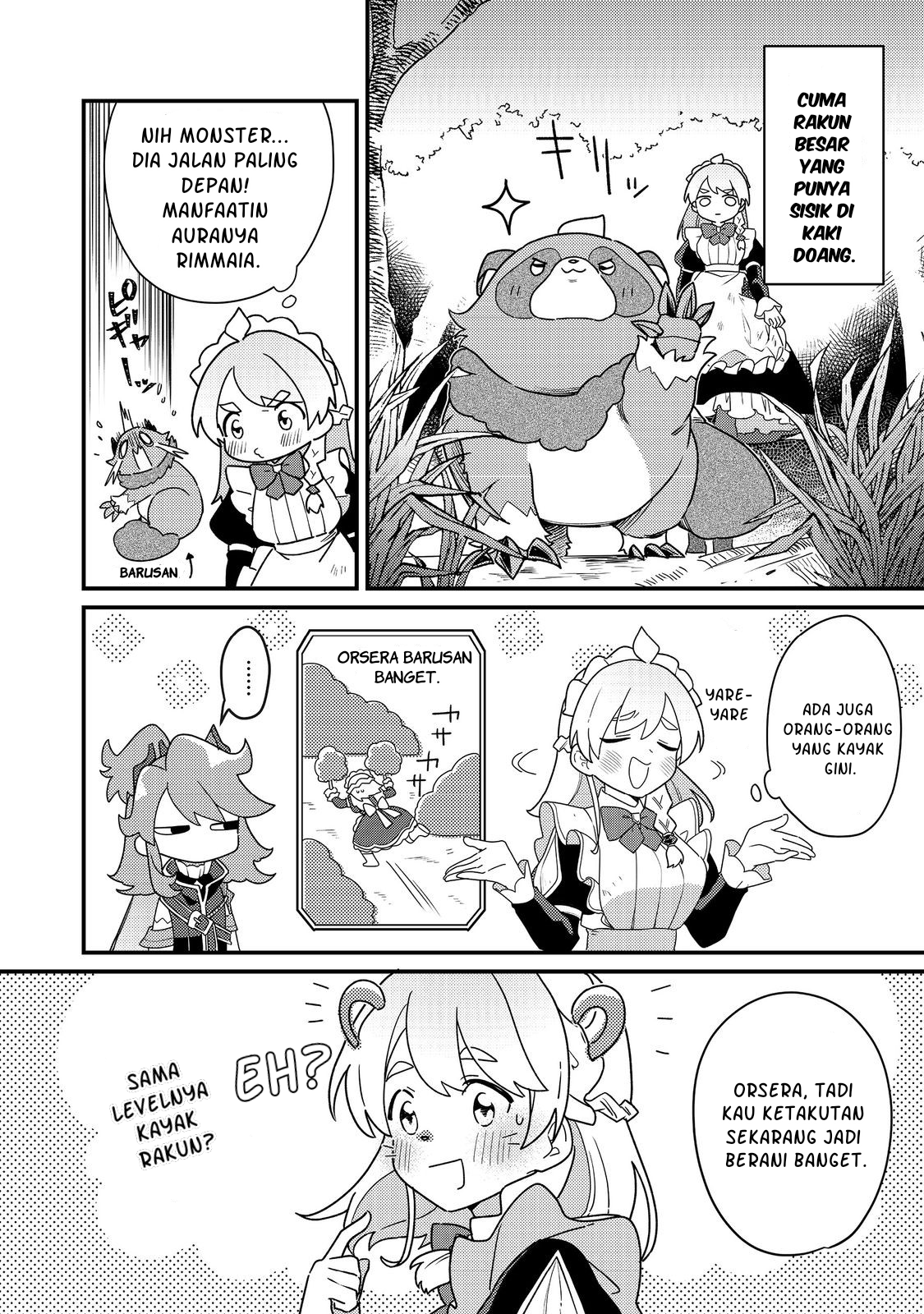 MAIDes: Maid, Jigoku no Senjou ni Tensou sareru. Koyuu no Gomi Shuushuu Mahou de, Saijaku Class no Mama Jinrui Saikyou ni. @comic Chapter 3 - halaman 12