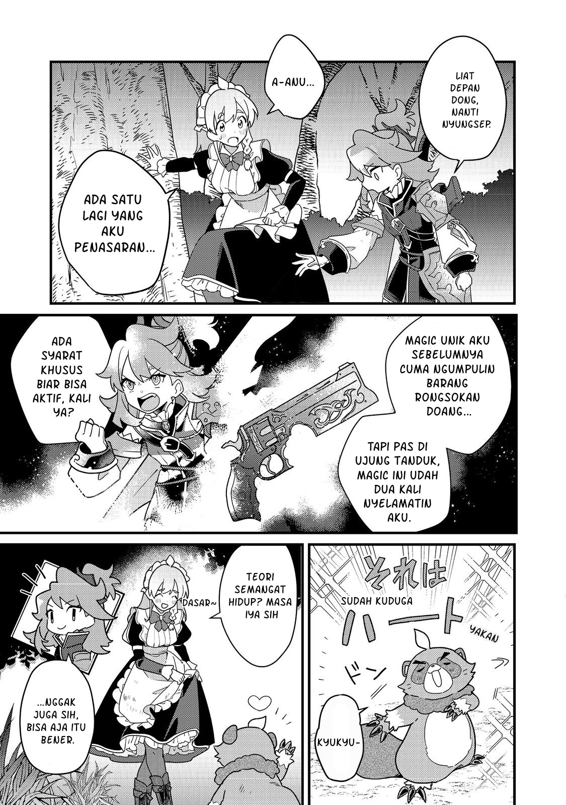 MAIDes: Maid, Jigoku no Senjou ni Tensou sareru. Koyuu no Gomi Shuushuu Mahou de, Saijaku Class no Mama Jinrui Saikyou ni. @comic Chapter 3 - halaman 13